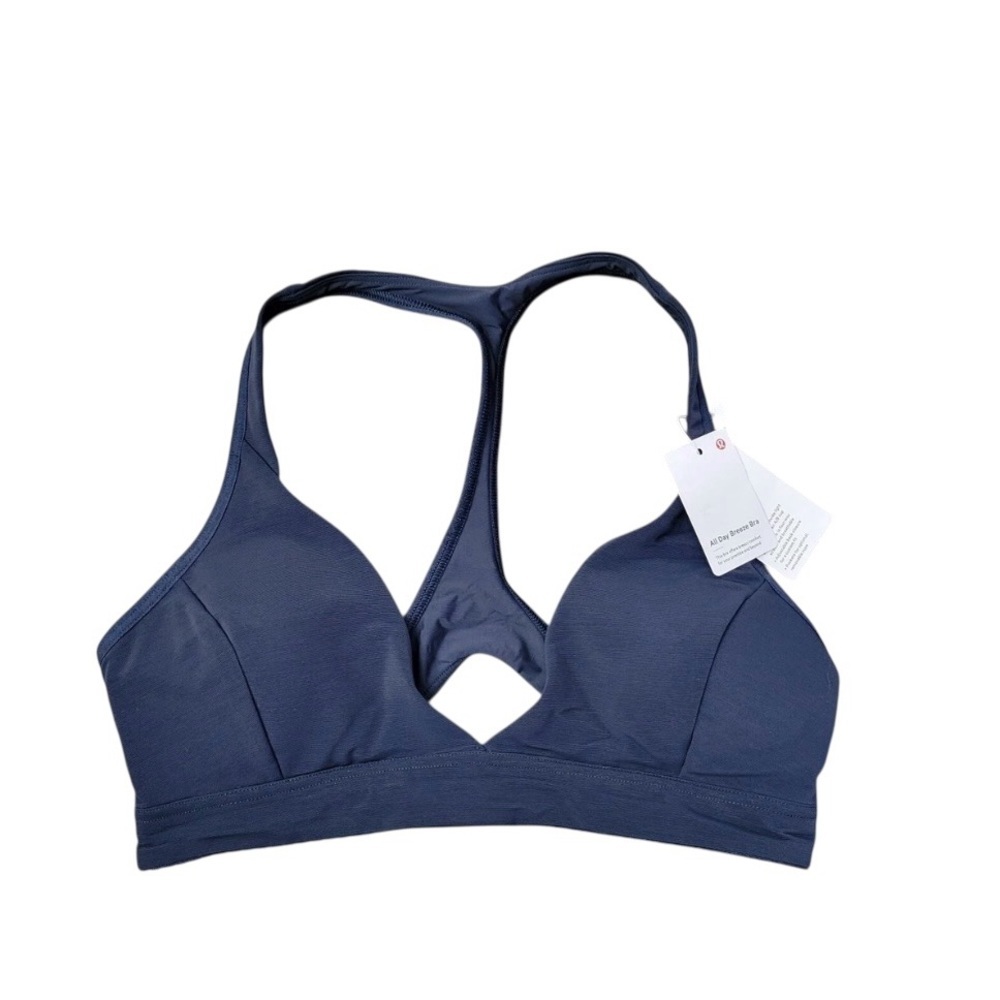 lululemon athletica Navy Sports Bra. All day breeze bra size 6 - Picture 1 of 6